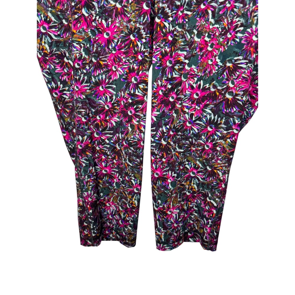 Lululemon Swift Speed High Rise Crop 21" Floral Electric Multi Leggings Size 20 - Picture 3 of 9